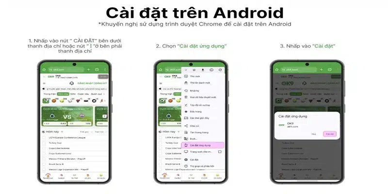 Hướng dẫn download app OK9 trên Android